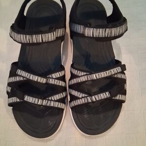 Ryka Black and Gray Women's Sandals